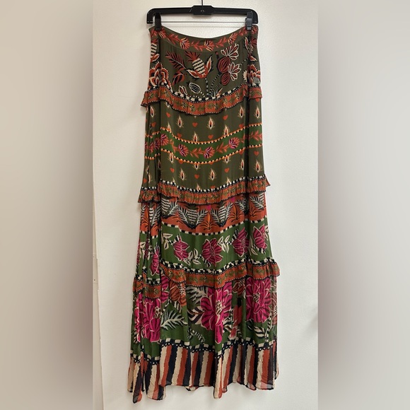 Farm Rio Women's Ainika Floral Garden Maxi Skirt in Floral Multi - Picture 3 of 6